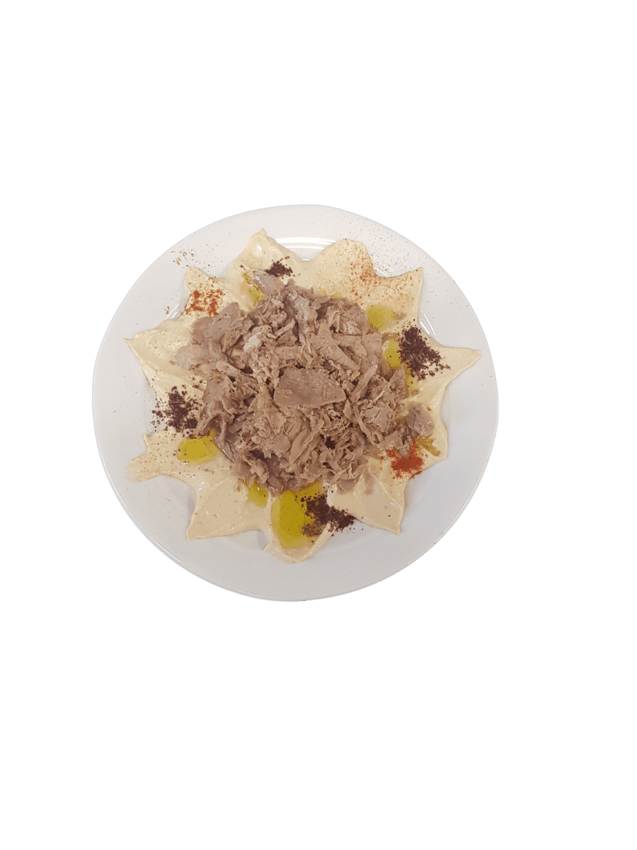 Hummus með lambi