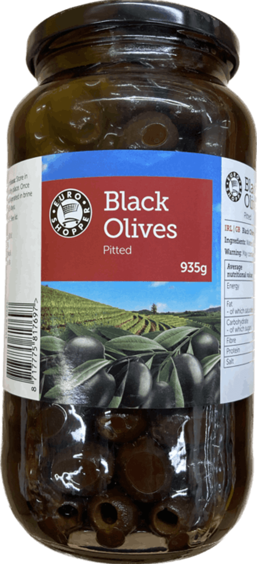 E.s ólífur svartar 935 gr