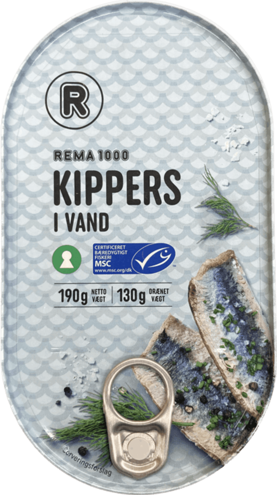 Rema kippers í vatni 190 gr