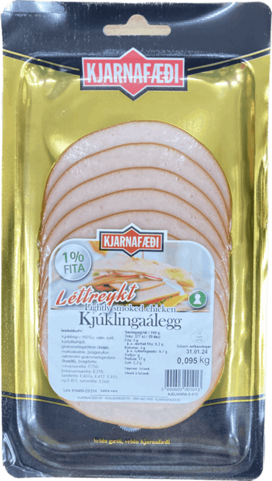 K.f kjúklinga álegg reykt 95 gr