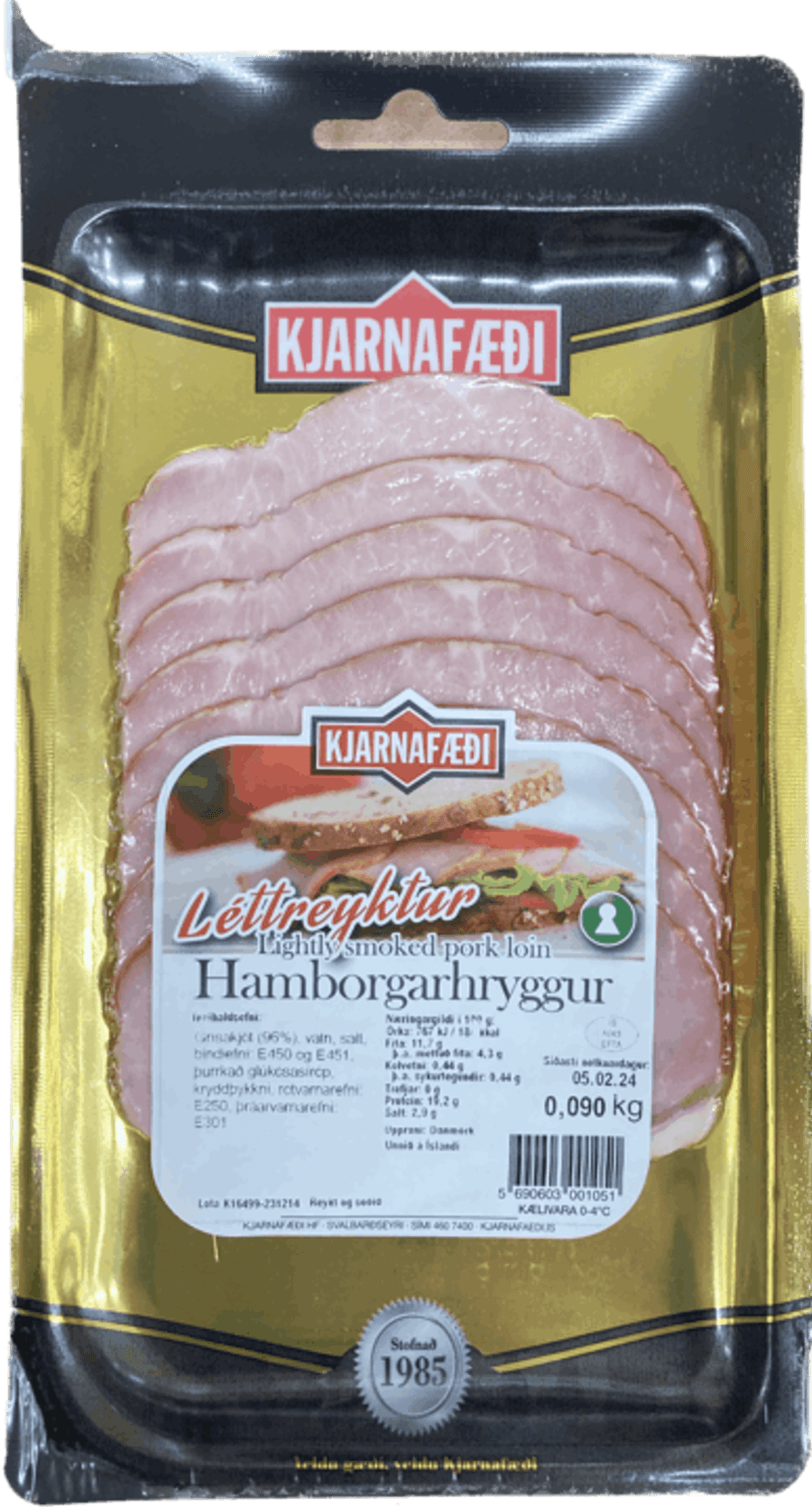 K.f álegg hamborgara 90 gr