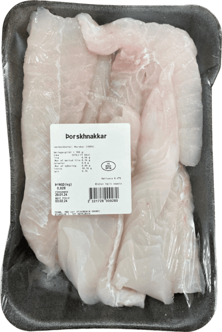 F.o þorskhnakkar ferskir ca. 900 gr
