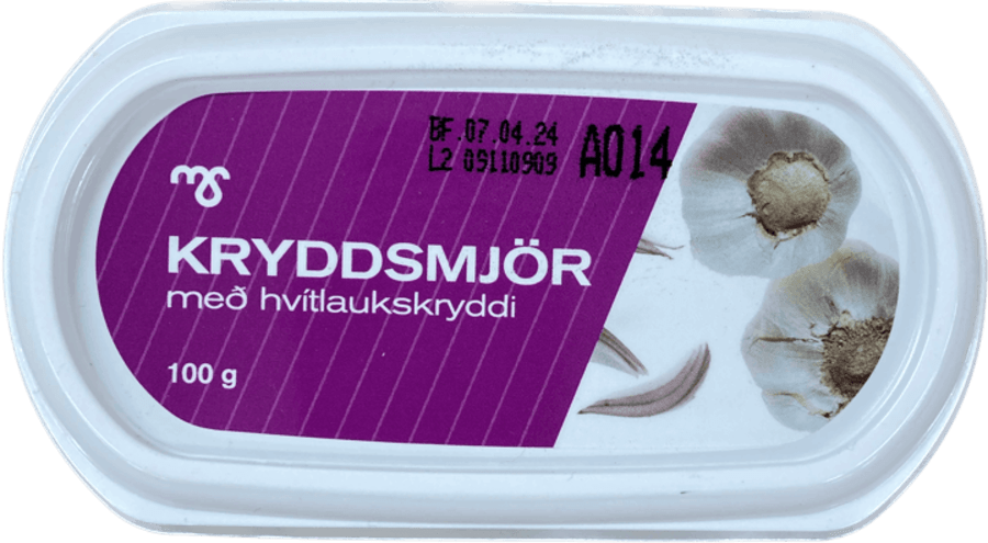 Ms kryddsmör hvítlauks 100 gr
