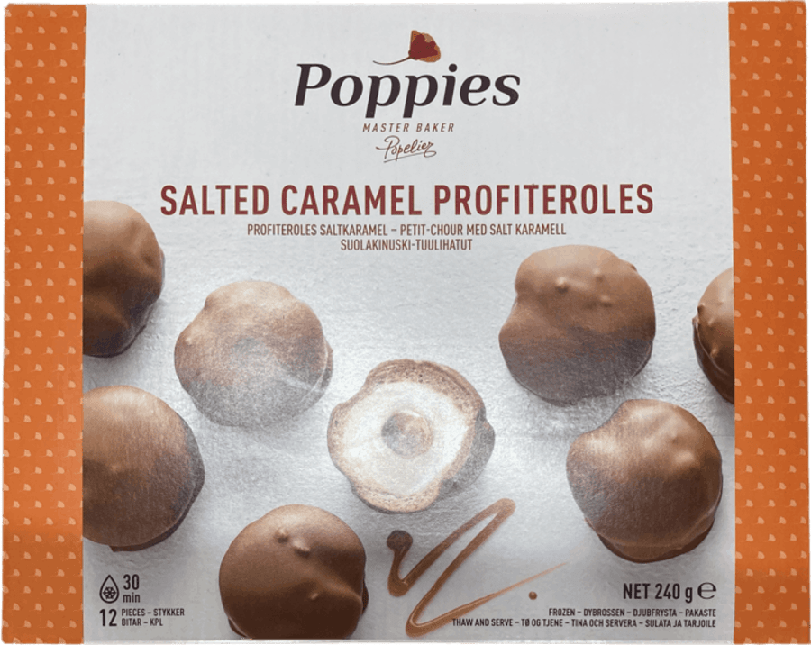 Poppies bollur caramel 12 stk