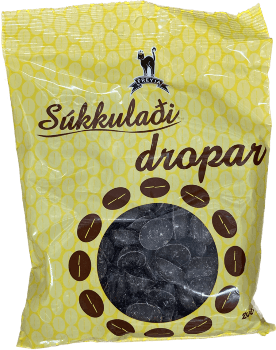 Freyju dropar dökkir 200 gr