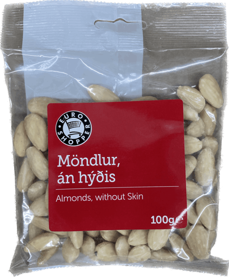 E.s möndlur afhýddar 100 gr