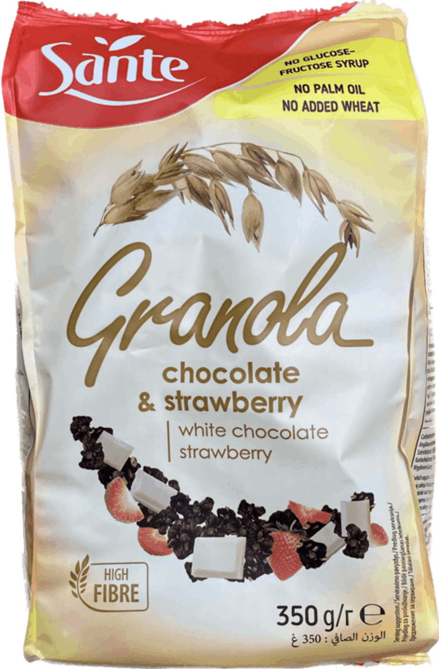 Sante granola white chocolate and strawberry 350 gr