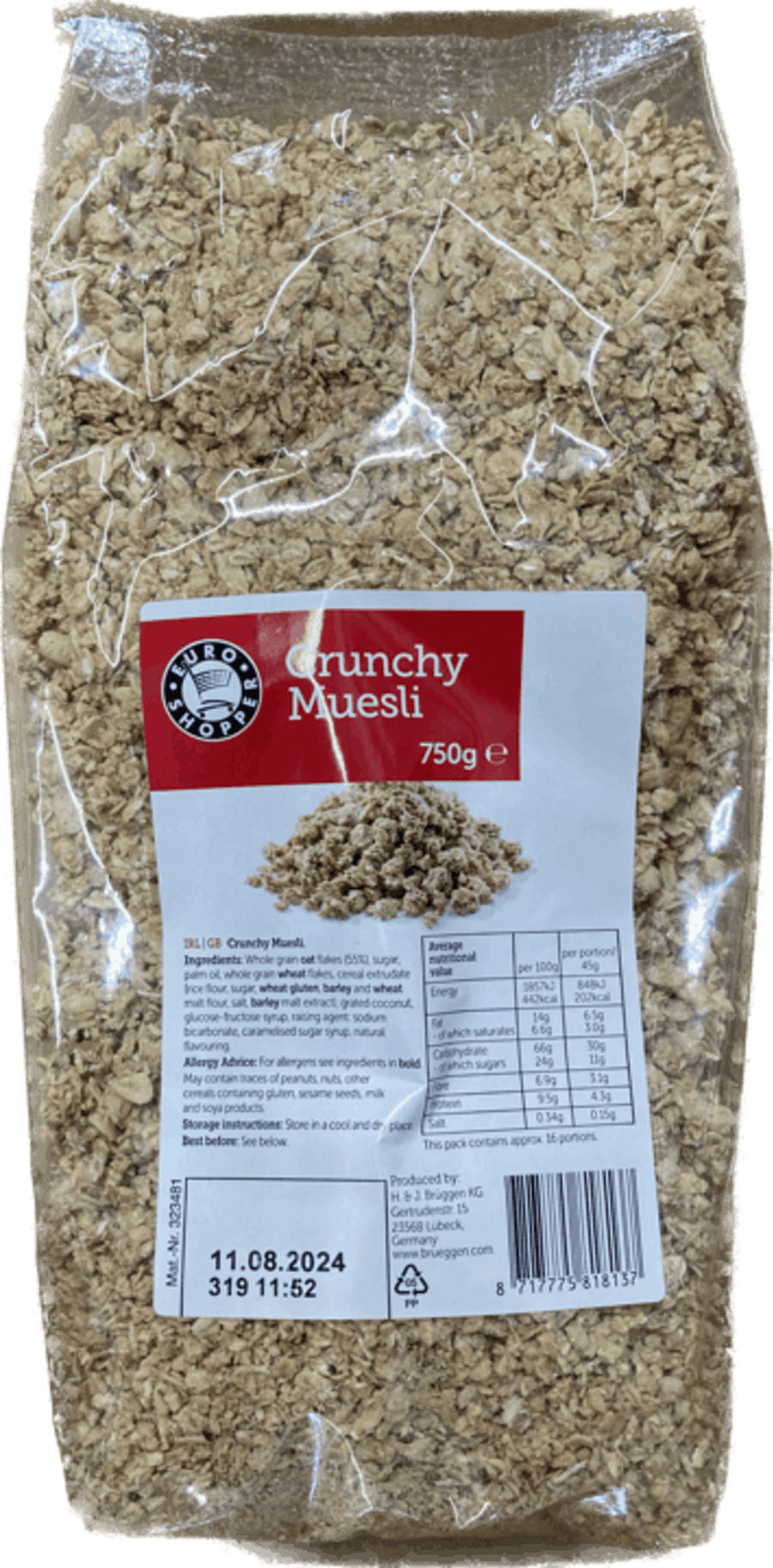 E.s múslí crunchy 750 gr