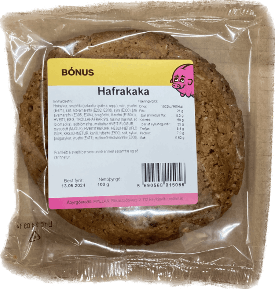 Bónus hafrakaka 100 gr
