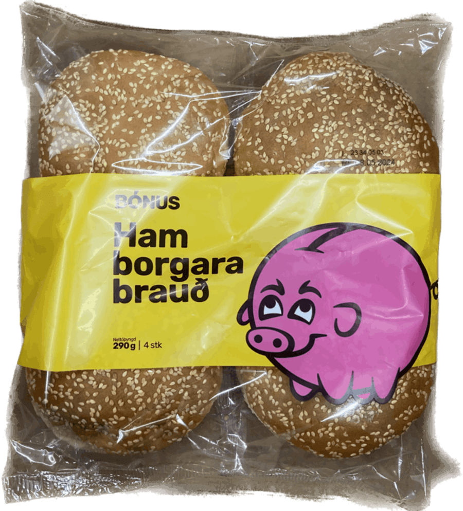 Bónus hamborgarabrauð 4 stk 290 gr