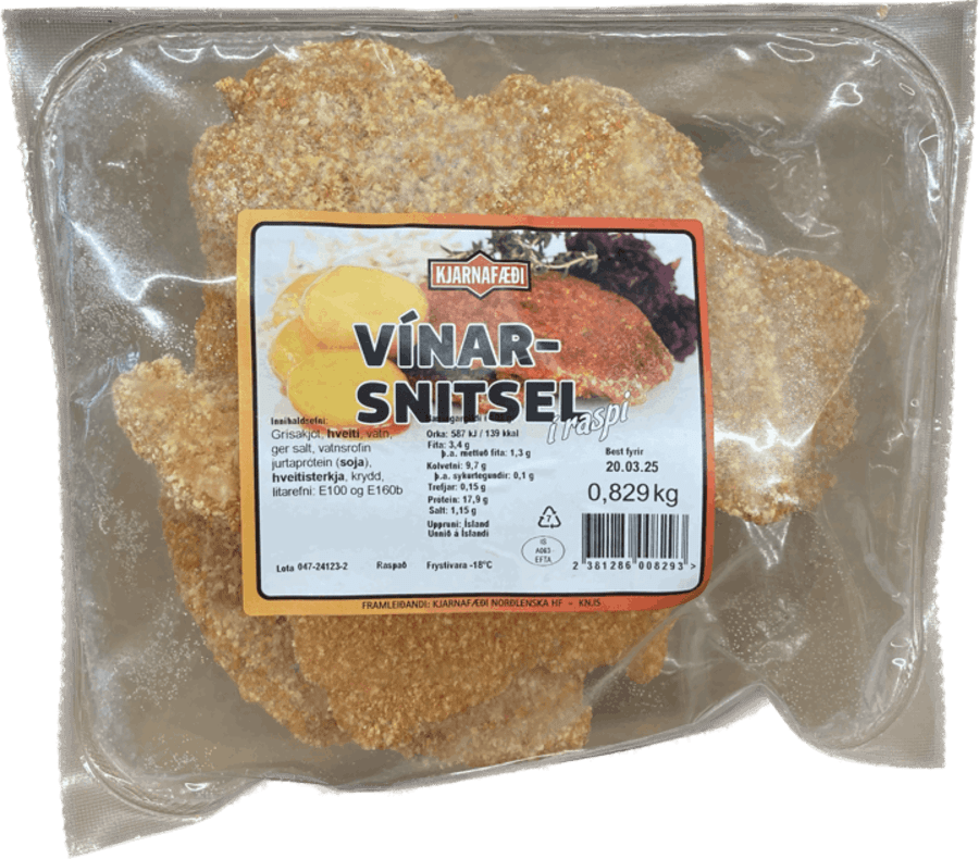 K.f vínarsnitsel í raspi 800 gr