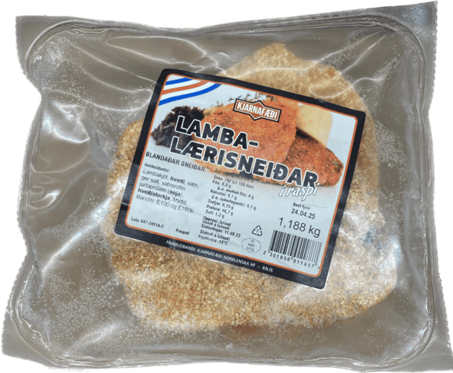 K.f lamba-lærisneiðar í raspi ca. 1,1 kg