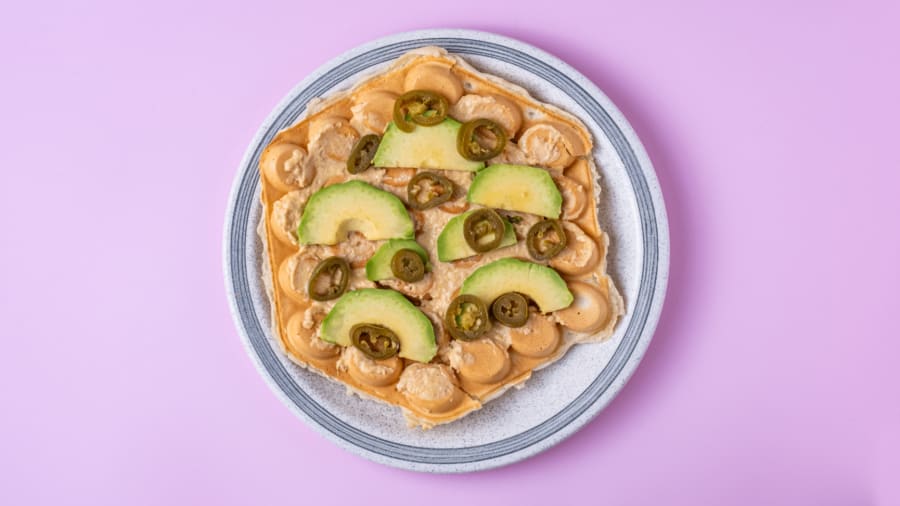 1. Hummus, avocado, jalapeno