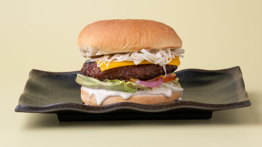 Vegan pipar mæjó borgari