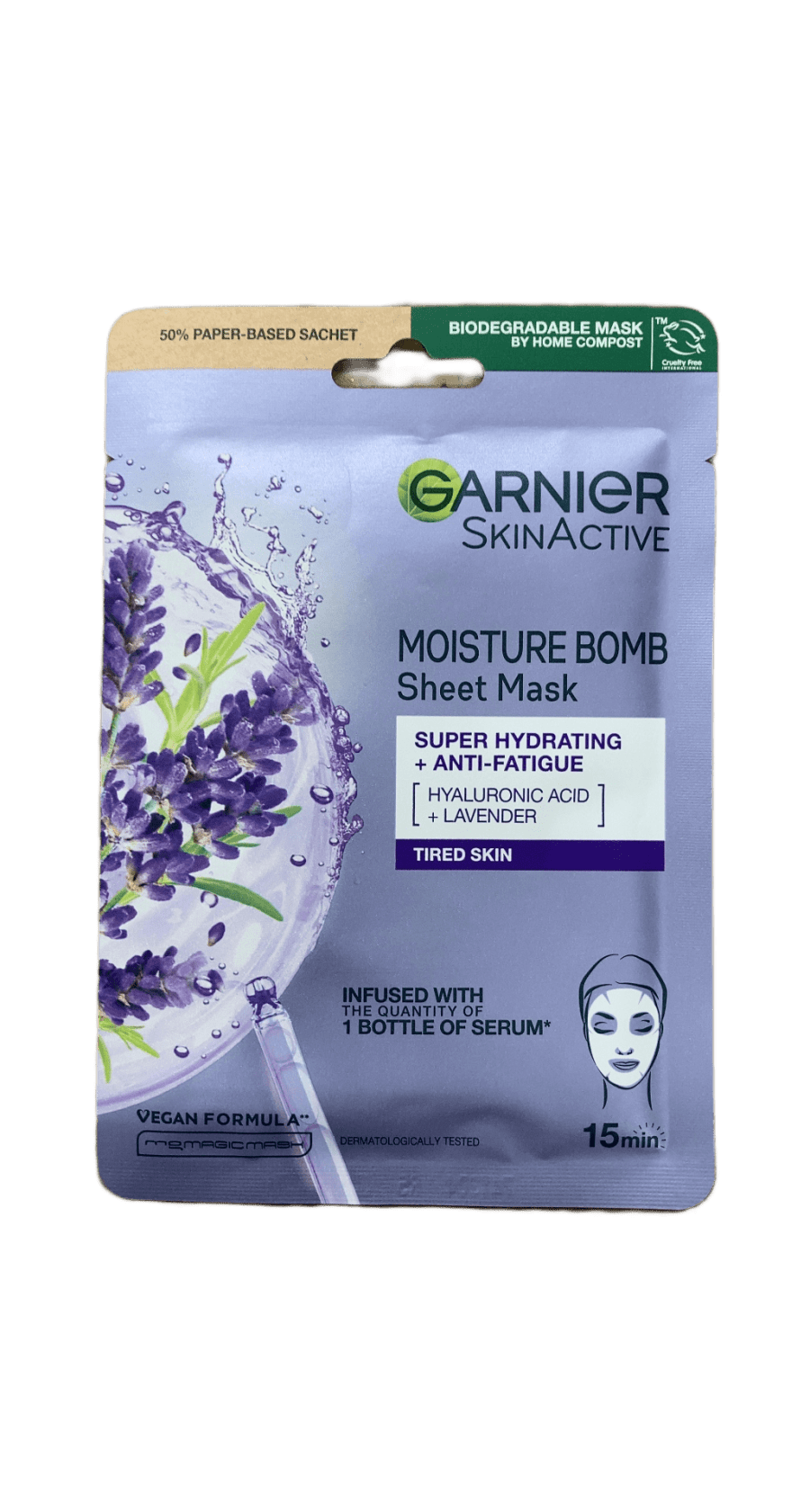 Garnier SkinActive Moisture Bomb ofur rakagefandi lakgríma gegn þreytu 28 g