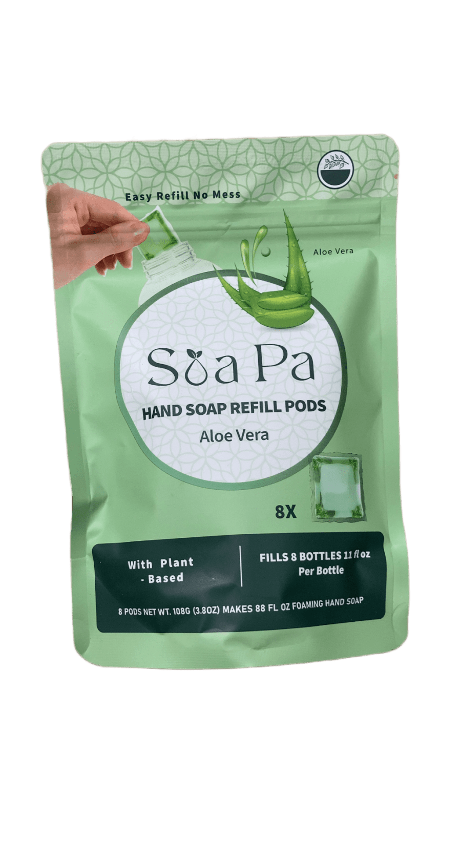 Soa Pa handsápa áfyllingarpúðar Aloe vera 108 g (8 stk.)