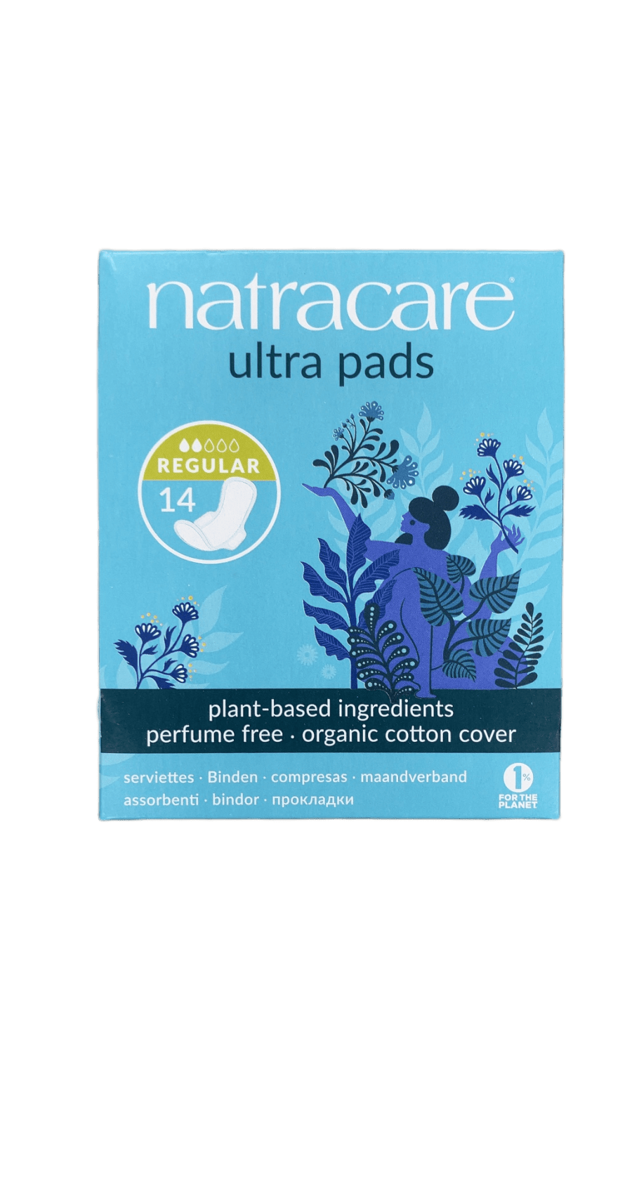 Natracare Ultra dömubindi, venjuleg, 14 stk