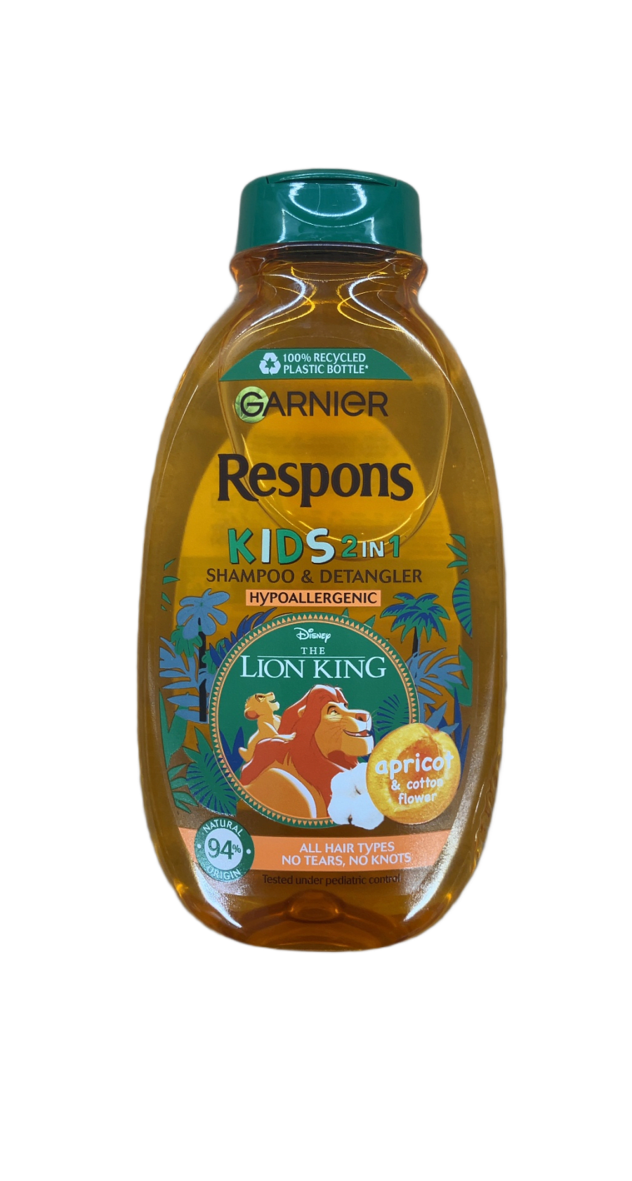 Garnier Respons Kids 2-í-1 sjampó og flókaleysir, apríkósa og bómullarblóm, 250 ml