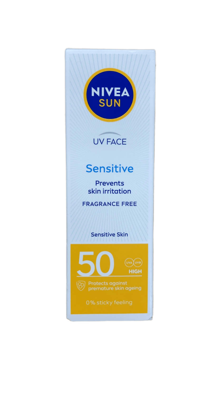 NIVEA Sun UV andlit viðkvæm SPF 50, 50 ml