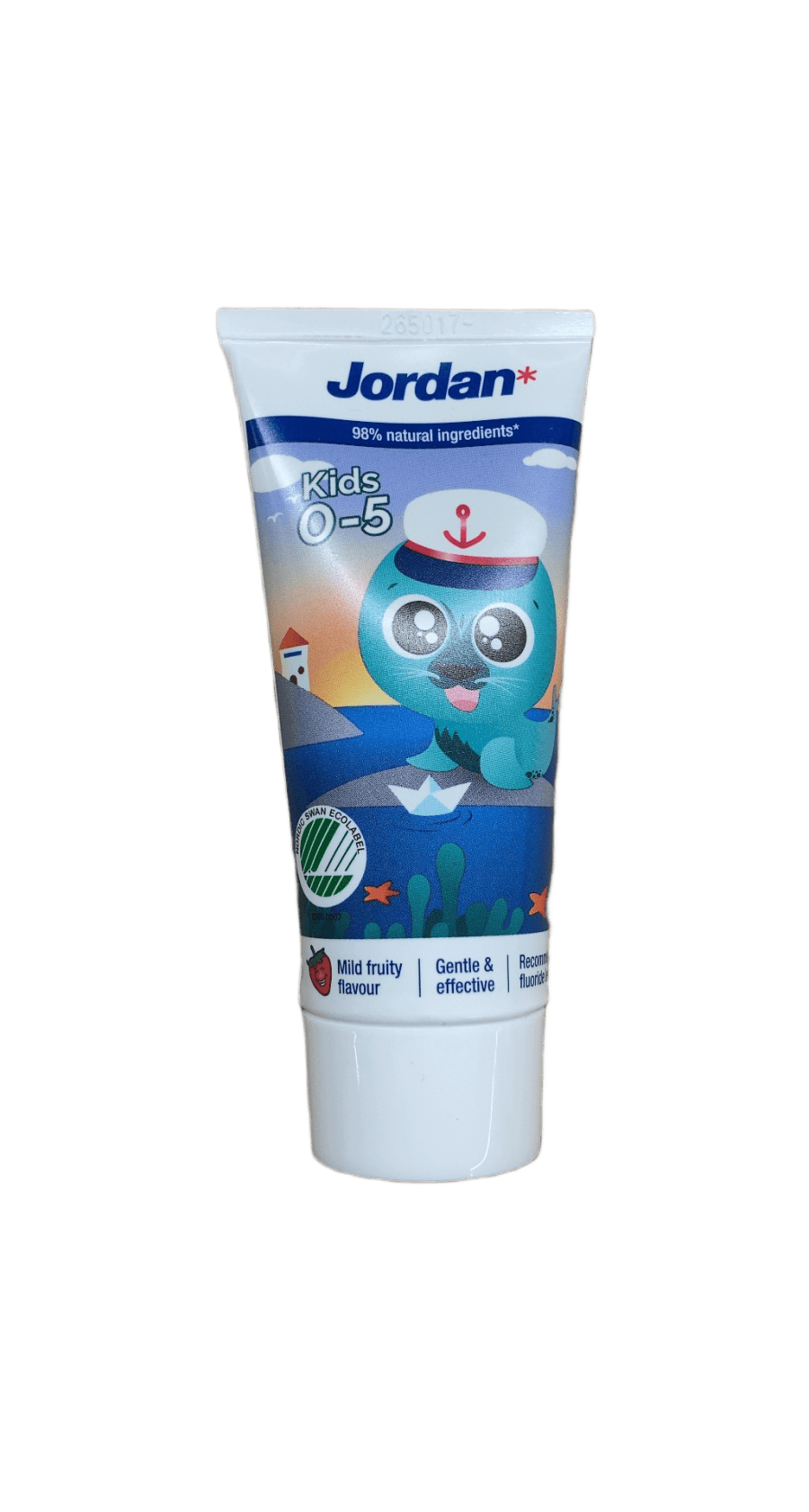 Jordan barnatannkrem 0–5 milt ávaxtabragð 50 ml