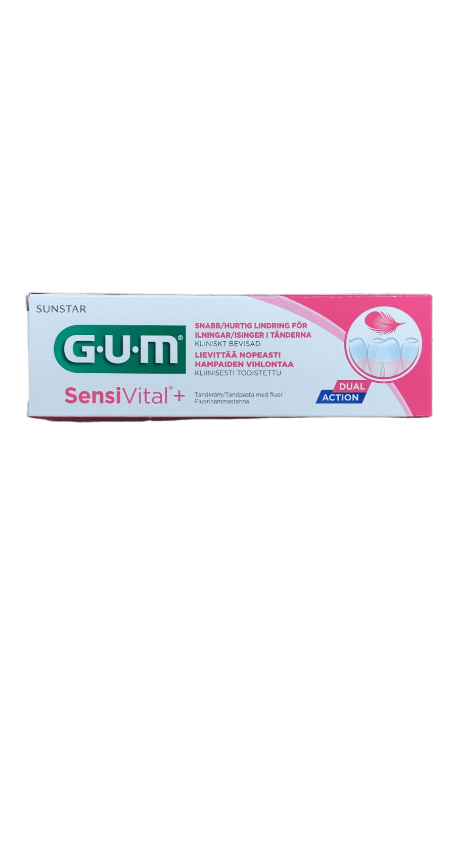 GUM SensiVital+ tvívirkt tannkrem með flúor 75 ml