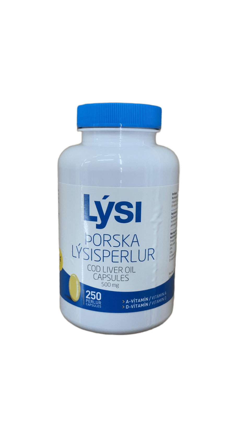 Lýsi Þorskalýsi Lýsisperlur 500 mg 250 stk