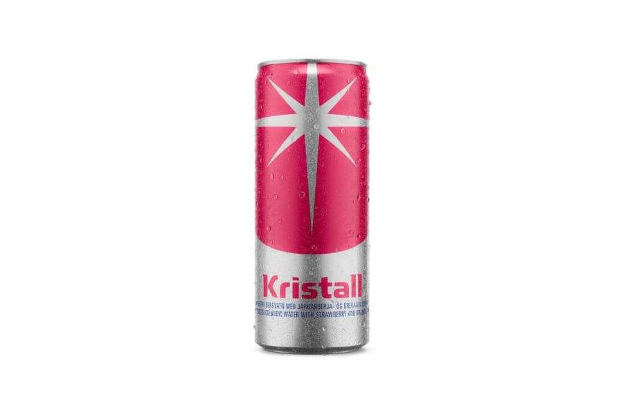 kristall jarðaberja og drekaávöxt 330 ml (Dós)