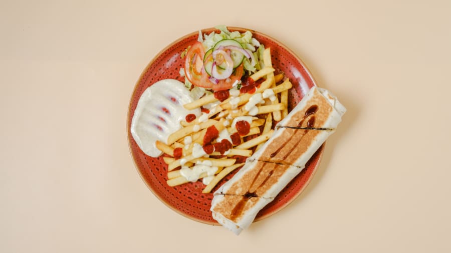 Shawarma blandað