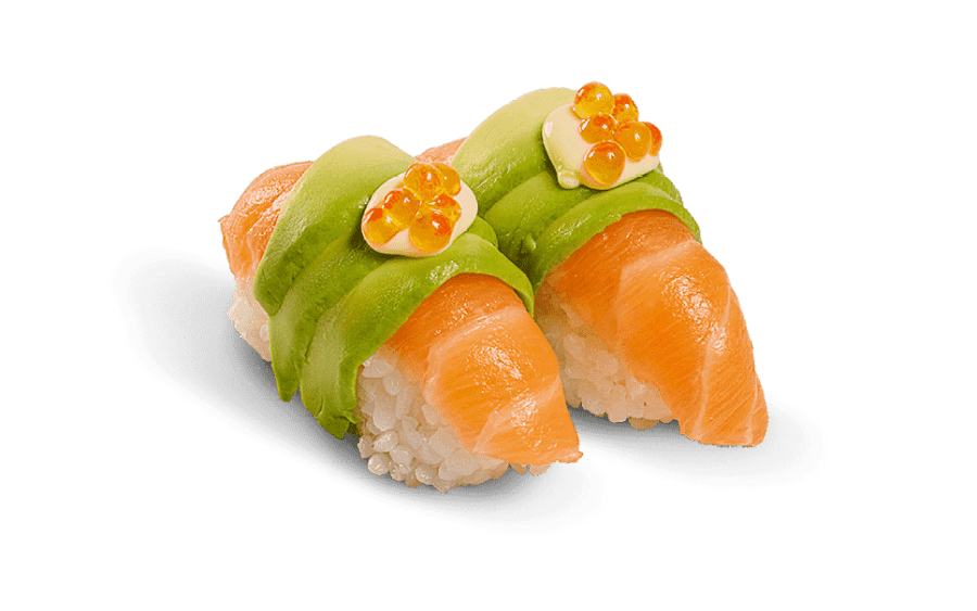 Lax & avókadó nigiri