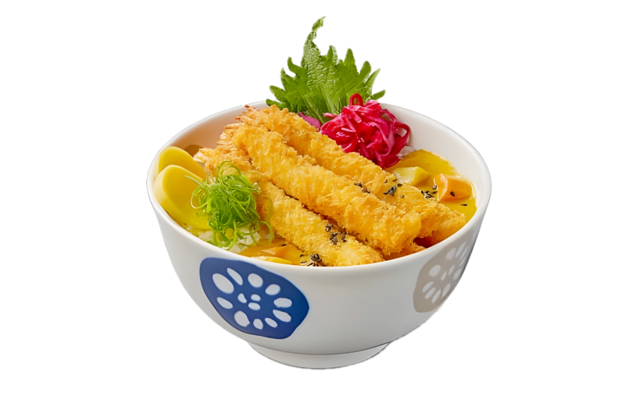 Rækju katsu karrí donburi	