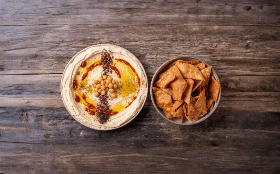 Hummus & flögur (halal)