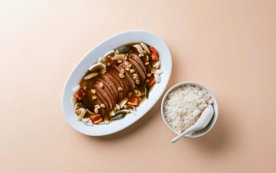 90. Peking önd í kungpao sósu