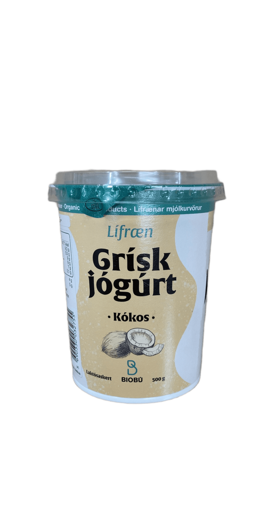 Biobú Lífræn grísk jógúrt kókos laktósaskert 500 g