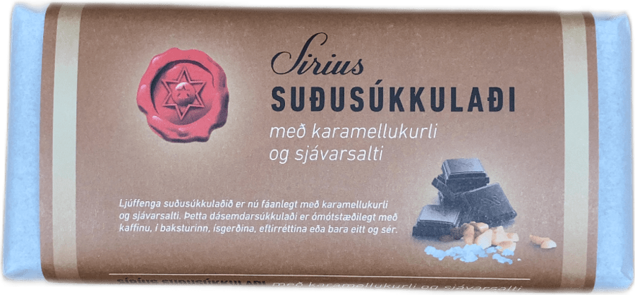 Súkkulaði 45% með karamellukurli og sjávarsalti