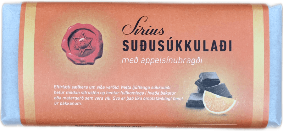 Síríus Suðusúkkulaði með appelsínubragði