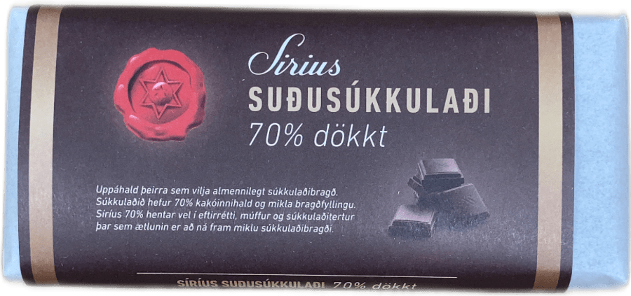Sirius Suðusúkkulaði 70% dökkt