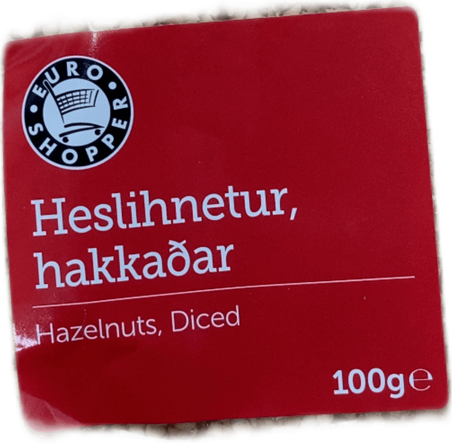 Heslihnetur, hakkaðar
