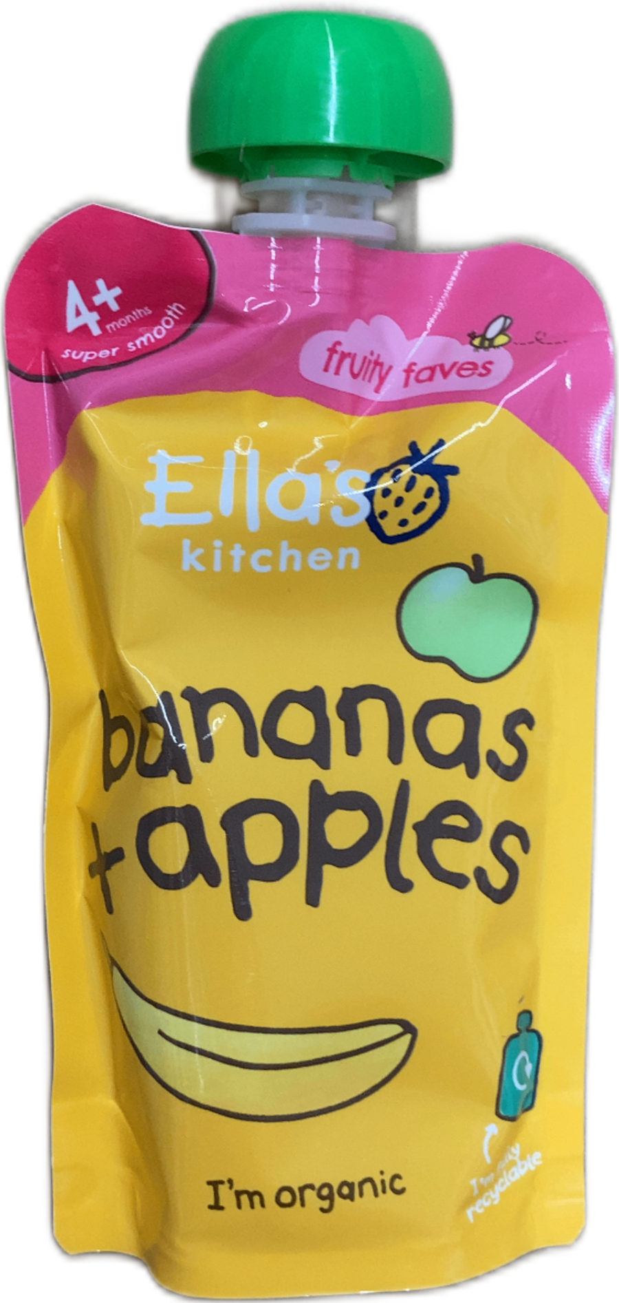 Ella's Kitchen Banani + Epli lífrænn barnamatur 120 g