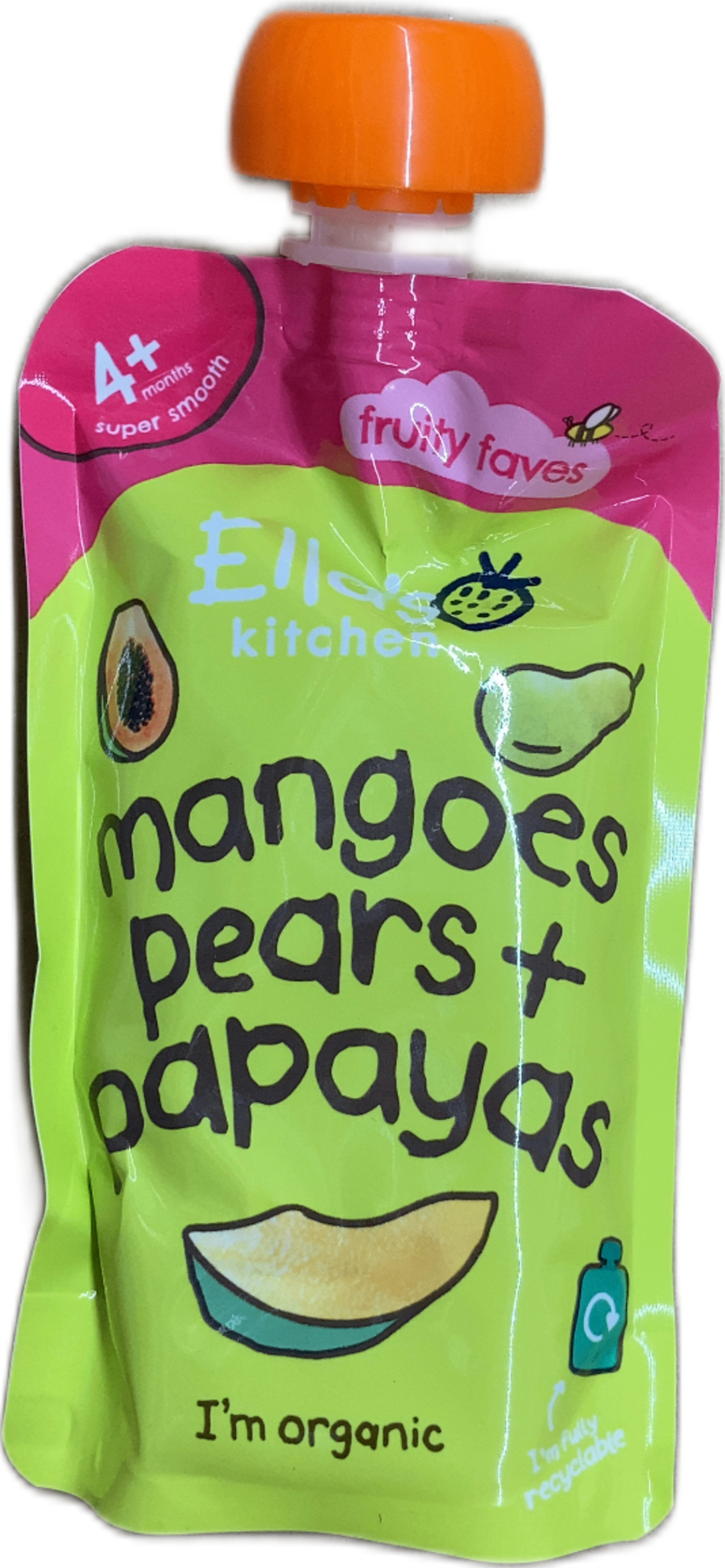 Ella's Kitchen Lífrænt mangó, perur og papajur (frá 4 mánaða)