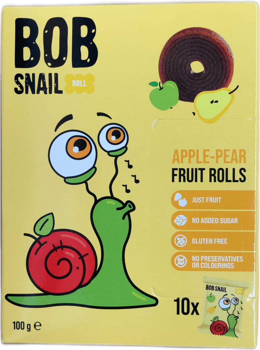Bob Snail epli-peru ávaxtarúllur 100 g