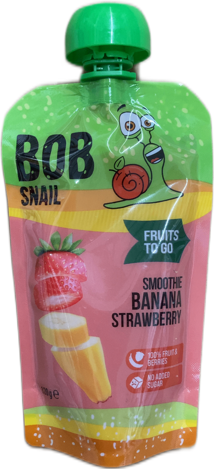 Bob Snail Smoothie Banani og Jarðarber 120 g