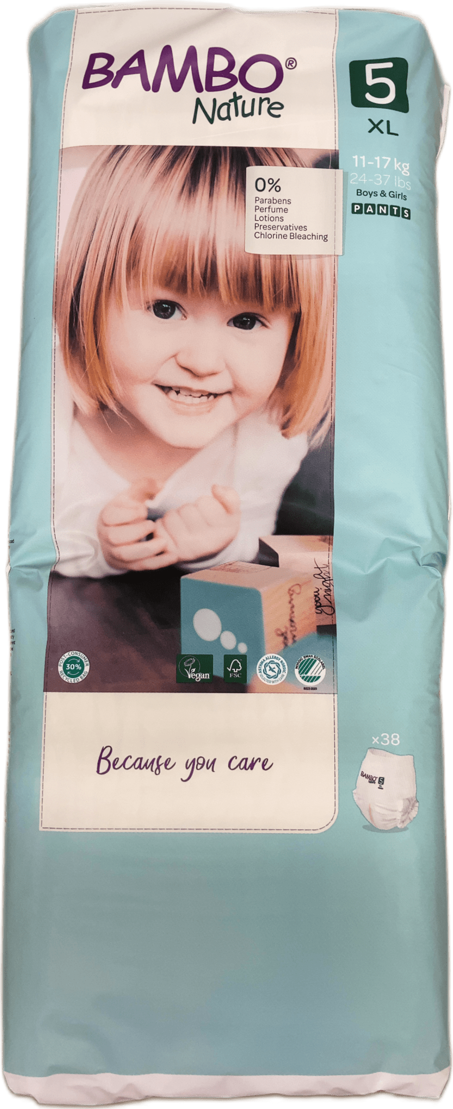 Bambo Nature Bleyjubuxur Stærð 5 XL (11-17 kg) 38 stk