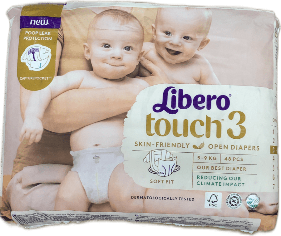 Libero Touch 3 Opnar bleyjur 5–9 kg (48 stk)