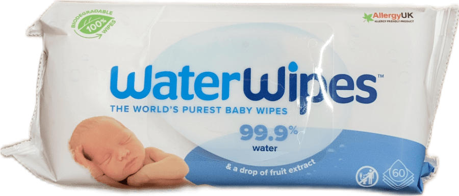 WaterWipes lífniðurbrotanlegar blautþurrkur fyrir börn, 60 stk