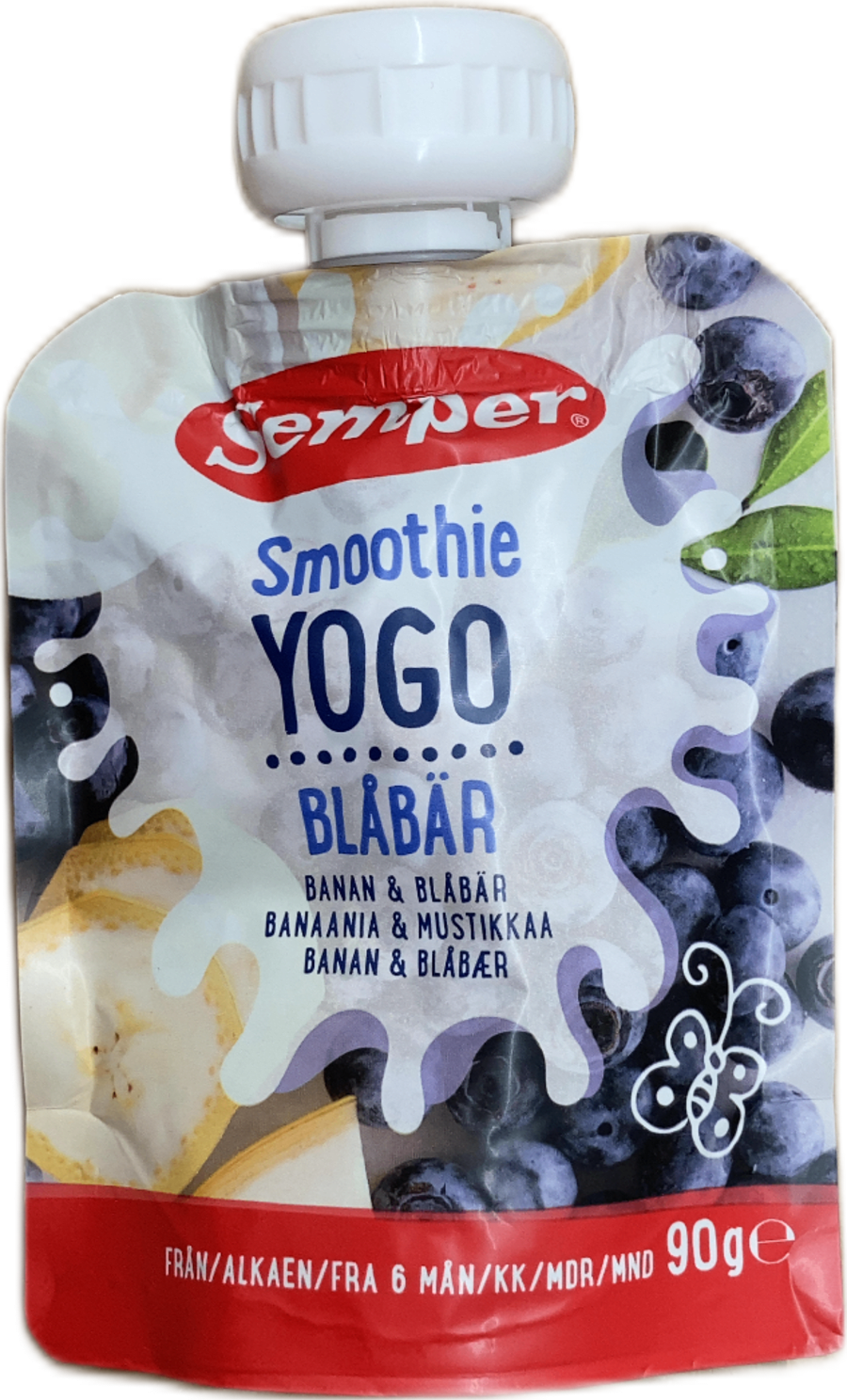 Semper Smoothie Yogo Banani & Bláber 90 g