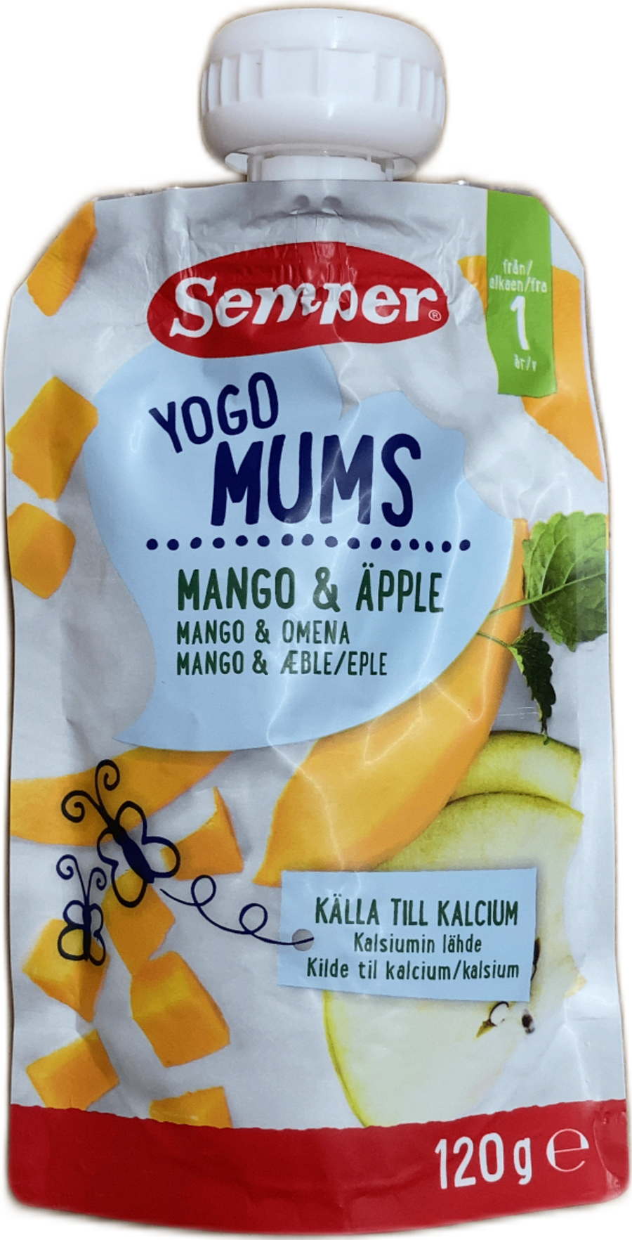 Semper Yogo Mums mangó og epli 120 g