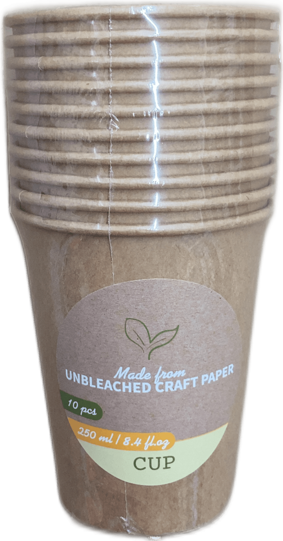 Óbleikt kraftpappamál 250 ml (10 stk)