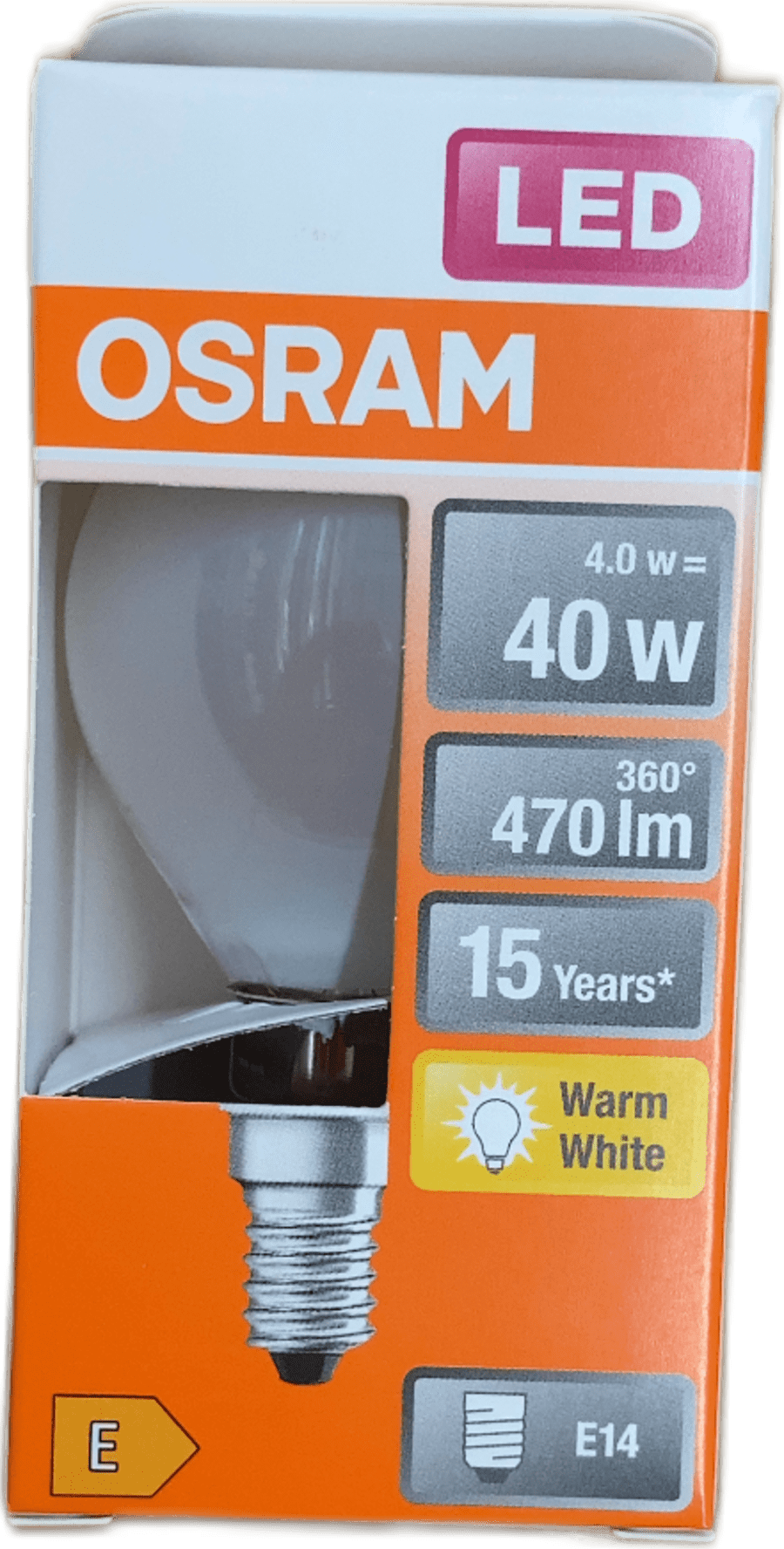 OSRAM LED Star Classic P40 E14 Hlýhvít 2700K 4,0 W (jafngildir 40 W) 470 lm 1 stk