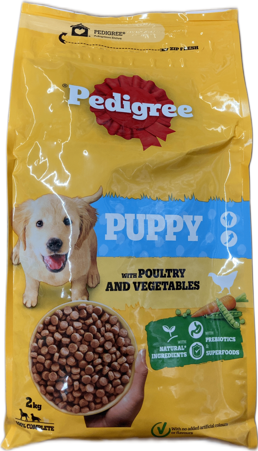 Pedigree hvolpafóður – heilfóður í þurrformi með alifuglakjöti og grænmeti 2 kg