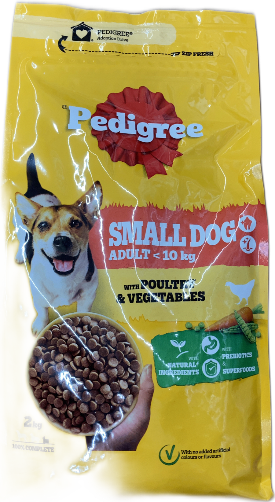 Pedigree Þurrfóður fyrir fullorðna smáhunda með alifuglakjöti og grænmeti 2 kg